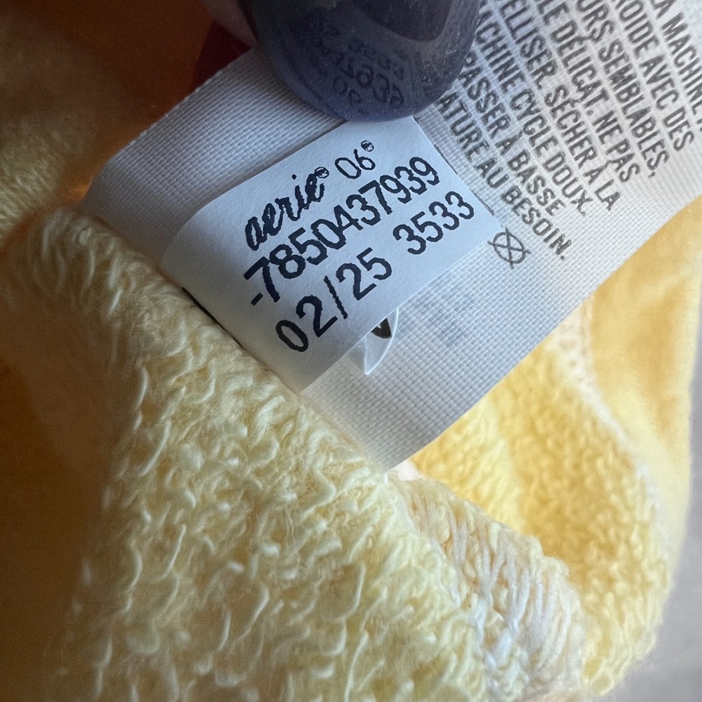Aerie Easy Street Sweater Womens Medium Oversized Yellow Boho Lounge Coastal NWT - Picture 9 of 10